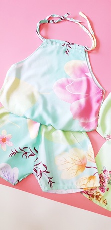 Sét yếm lụa cho bé gái từ 3-12kg