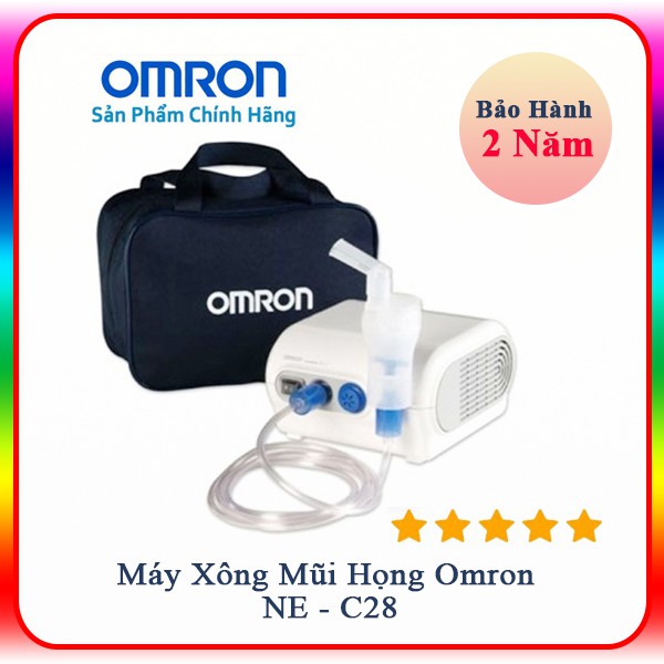 ✅ [CHÍNH HÃNG] Máy xông mũi họng Omron NE-C28 - Bảo hành 24 tháng, dễ dàng sử dụng, an toàn, hiệu quả nhanh chóng