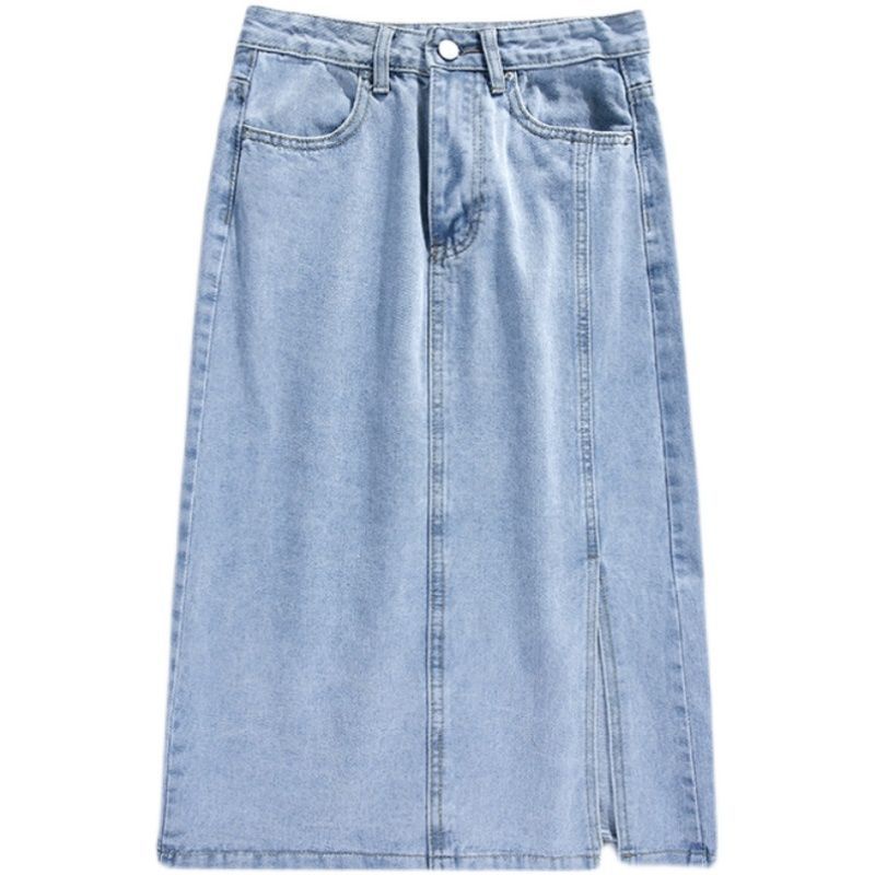Chân váy jean dáng dài xẻ tà midi chữ a phong cách ulzzang Hàn quốc 2021 YCv30 | BigBuy360 - bigbuy360.vn