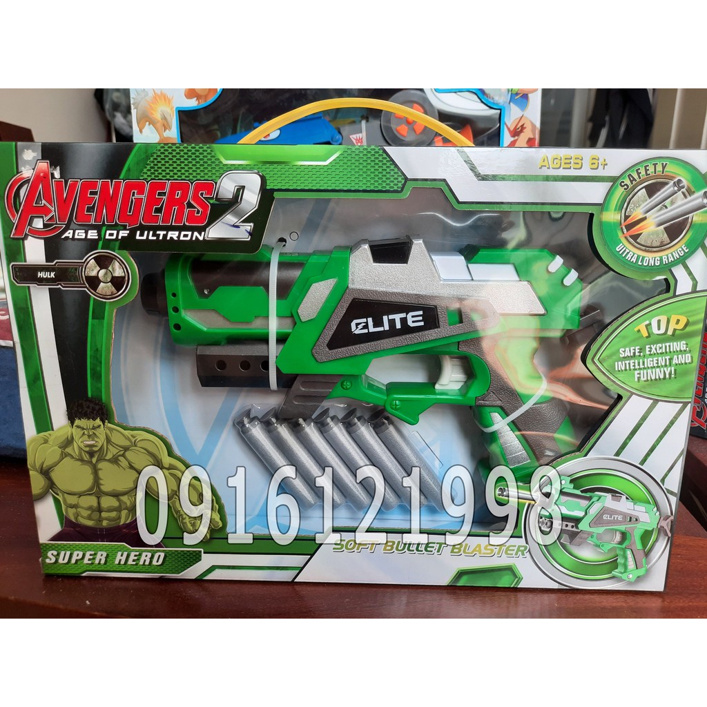 Đồ Chơi Blaster Avengers 4 Mẫu Sung Bắn Đan Xốp Cao Cấp Kiểu Nerf