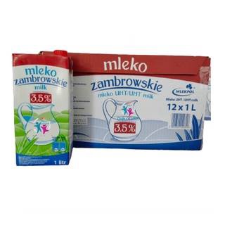 Thùng 12 hộp sữa tươi nguyên kem ba lan mlekovita zambroskie - 1l - sữa nhập nội địa ba lan