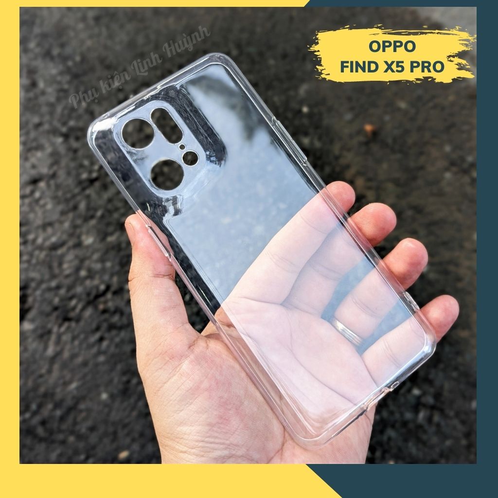Ốp lưng oppo find x5 pro trong suốt bảo vệ camera dẻo siêu mỏng silicon gor - phụ kiện linh huỳnh