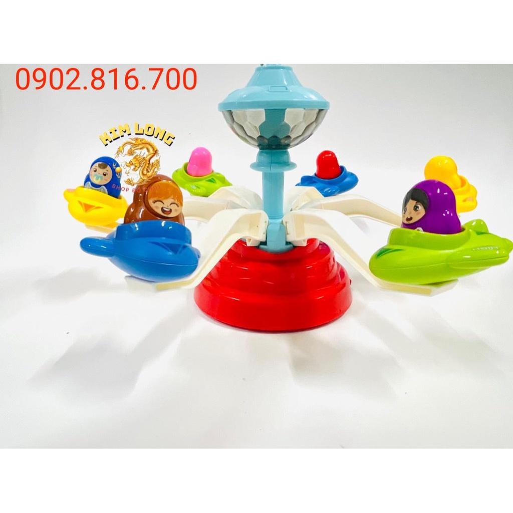 Đồ chơi lồng đèn trung thu cho bé gái hình công viên đu quay có đèn và nhạc quà tặng trung thu