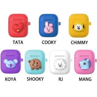 👏Ready Stock🎀 Vỏ bảo vệ hộp sạc tai nghe không dây Bluetooth Airpods 1/2 hình Kakao & BT21 hoạt hình đáng yêu bằng silicon