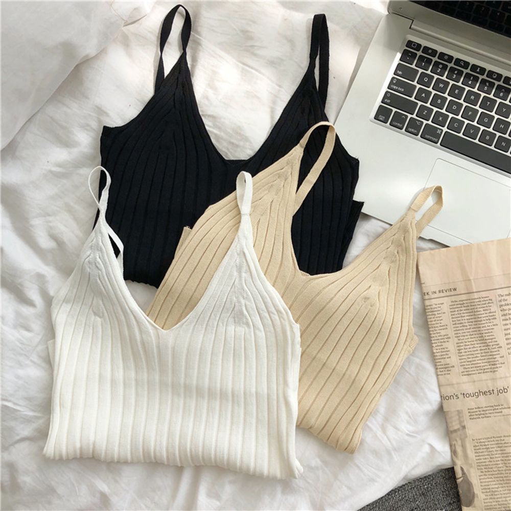 Áo Lửng Không Tay Cổ Chữ V Gợi Cảm Cho Nữ | BigBuy360 - bigbuy360.vn