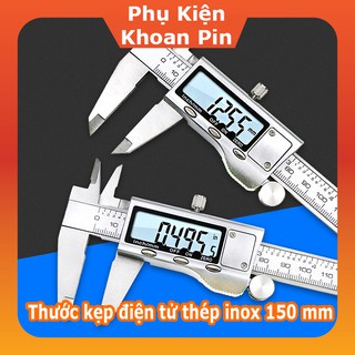 Thước kẹp điện tử thép inox 150 mm - Thược cặp điện tử đo cơ khí Loại Tốt