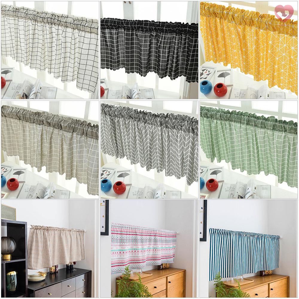 rèm cửa sổ Ngắn Họa Tiết Kẻ Sọc 18 &quot;X59&quot;