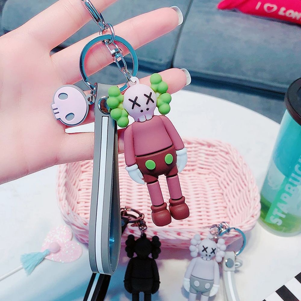 Móc Chìa Khóa Bằng Pvc Hình Gấu Hoạt Hình Nhiều Màu Sáng Tạo Cho Nữ