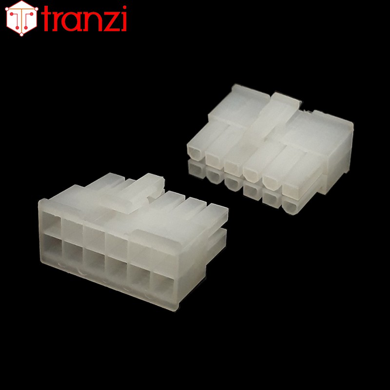 Vỏ header 4.2mm 5557 2x6P 19,8mm trắng - túi 10 cái