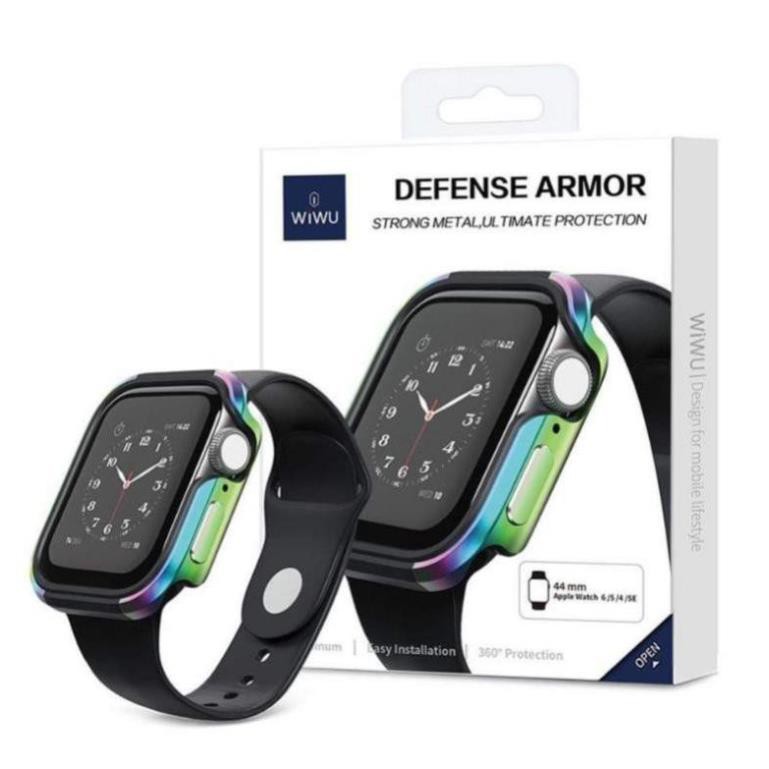 Case cho Apple Watch Series 6 / Series 5 / Series 4 / SE , ốp chống sốc viền thép cao cấp - Hàng chính hãng WIWU