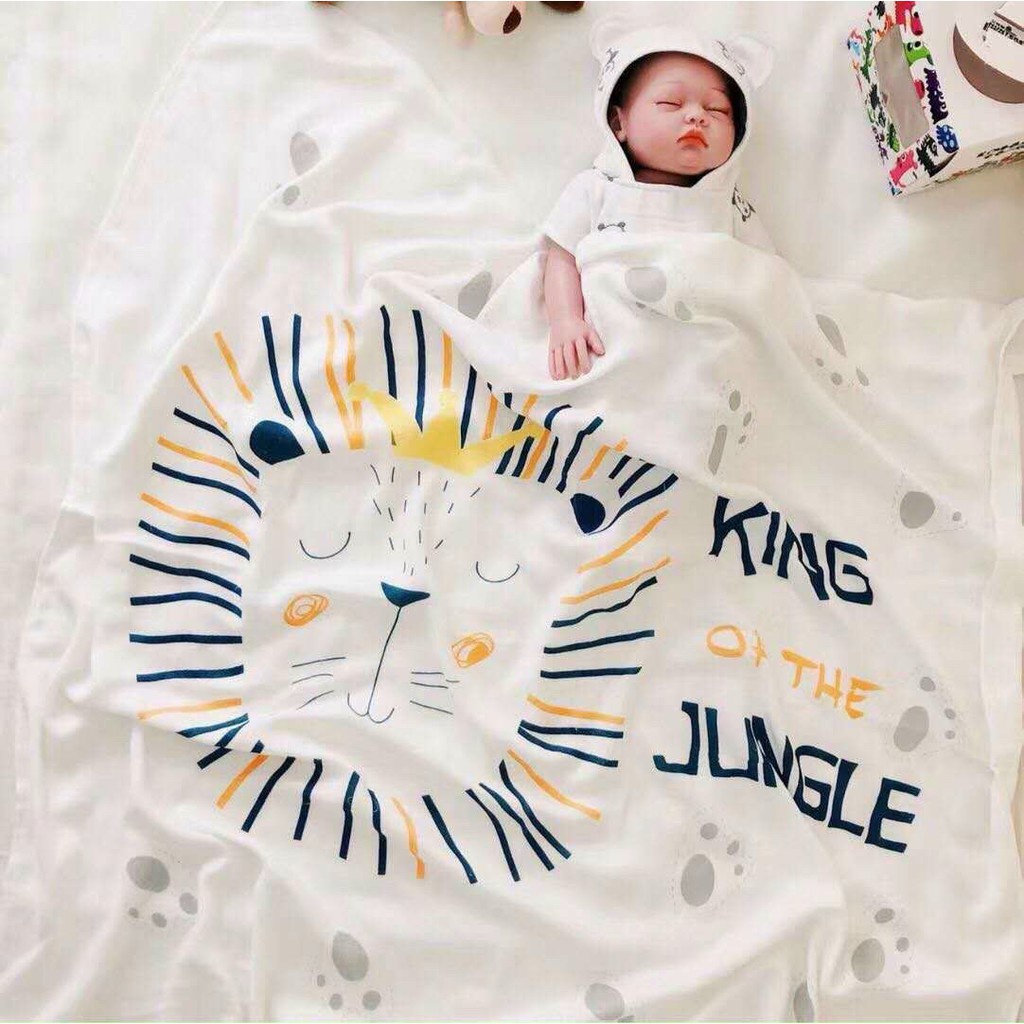 Chăn/Mền Lụa Cho Bé - Khăn Cotton Mỏng Mềm Cho Bé