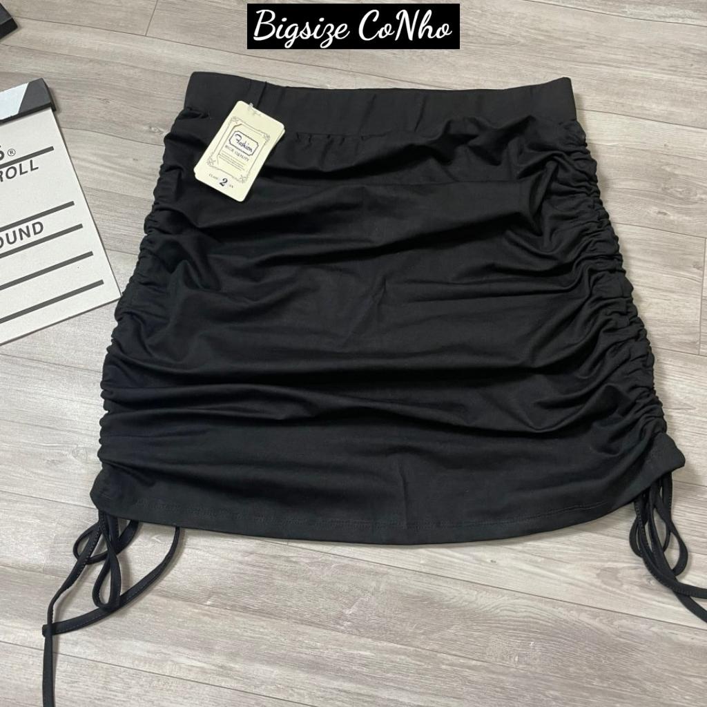 Chân váy A rút dây bigsize nữ , rút dây hai bên ôm body lưng cao điều chỉnh độ dài váy CVR