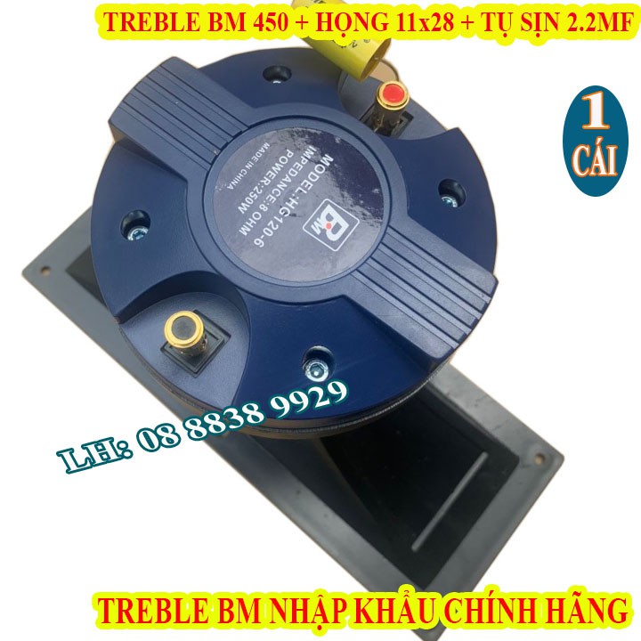 LOA TREBLE KÈN 450 BM CHÍNH HÃNG NHẬP KHẨU + HỌNG 11x28 + TỤ SỊN - GIÁ 1 CÁI