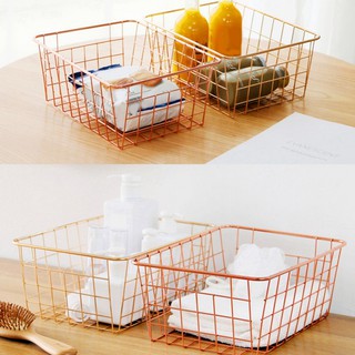 Rổ kim loại đựng mỹ phẩm thiết kế độc đáo