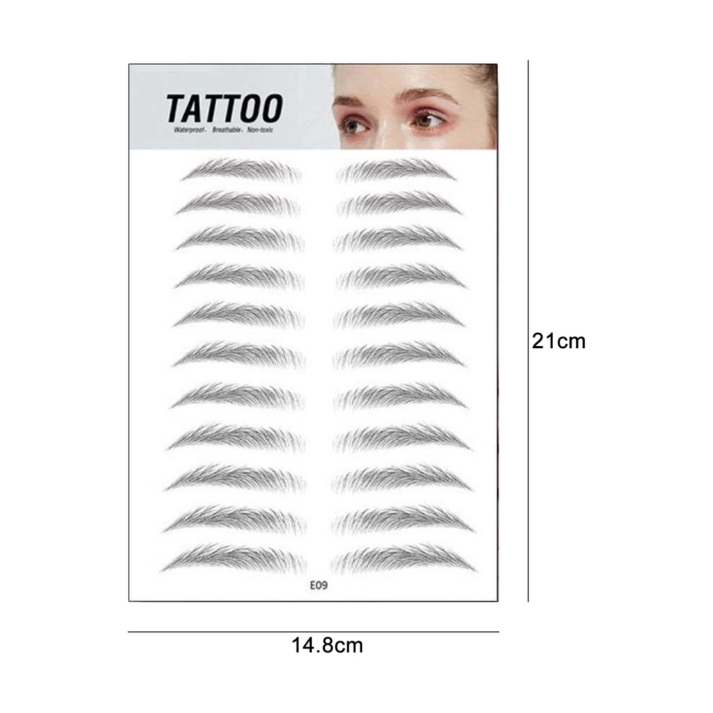 Hình Xăm Dán Lông Mày 3D Chống Nước Lâu Trôi Dành Cho Nữ