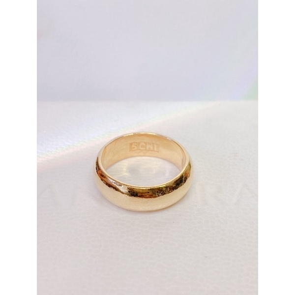 Nhẫn trơn 5chỉ-3chỉ-2chỉ-1chỉ-5phan chất liệu bạc mạ vàng 24k