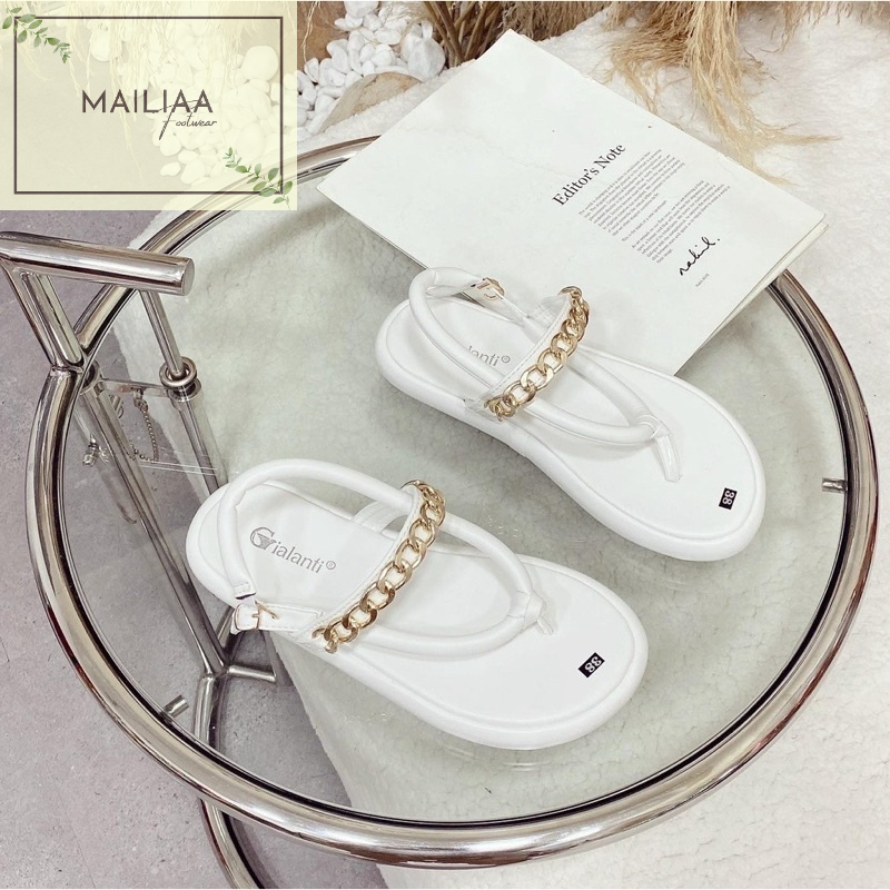 Sandal nữ xỏ ngón MAILIAA đế xuồng 3 phân quai gắn xích đi biển, đi chơi, đi du lịch