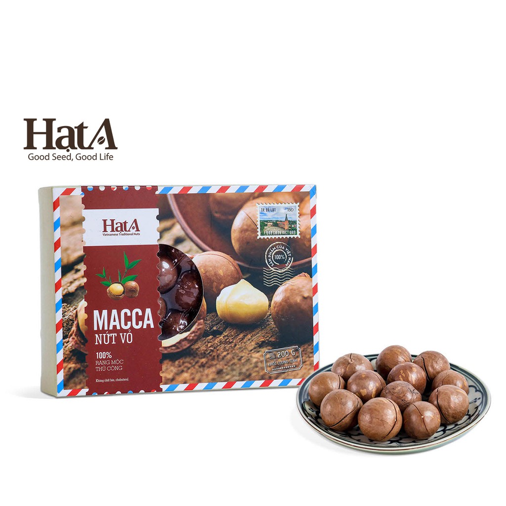 Hạt Macca nứt vỏ rang mộc thủ công Hạt A Cafe nguyên chất thơm ngon bổ dưỡng 200gr