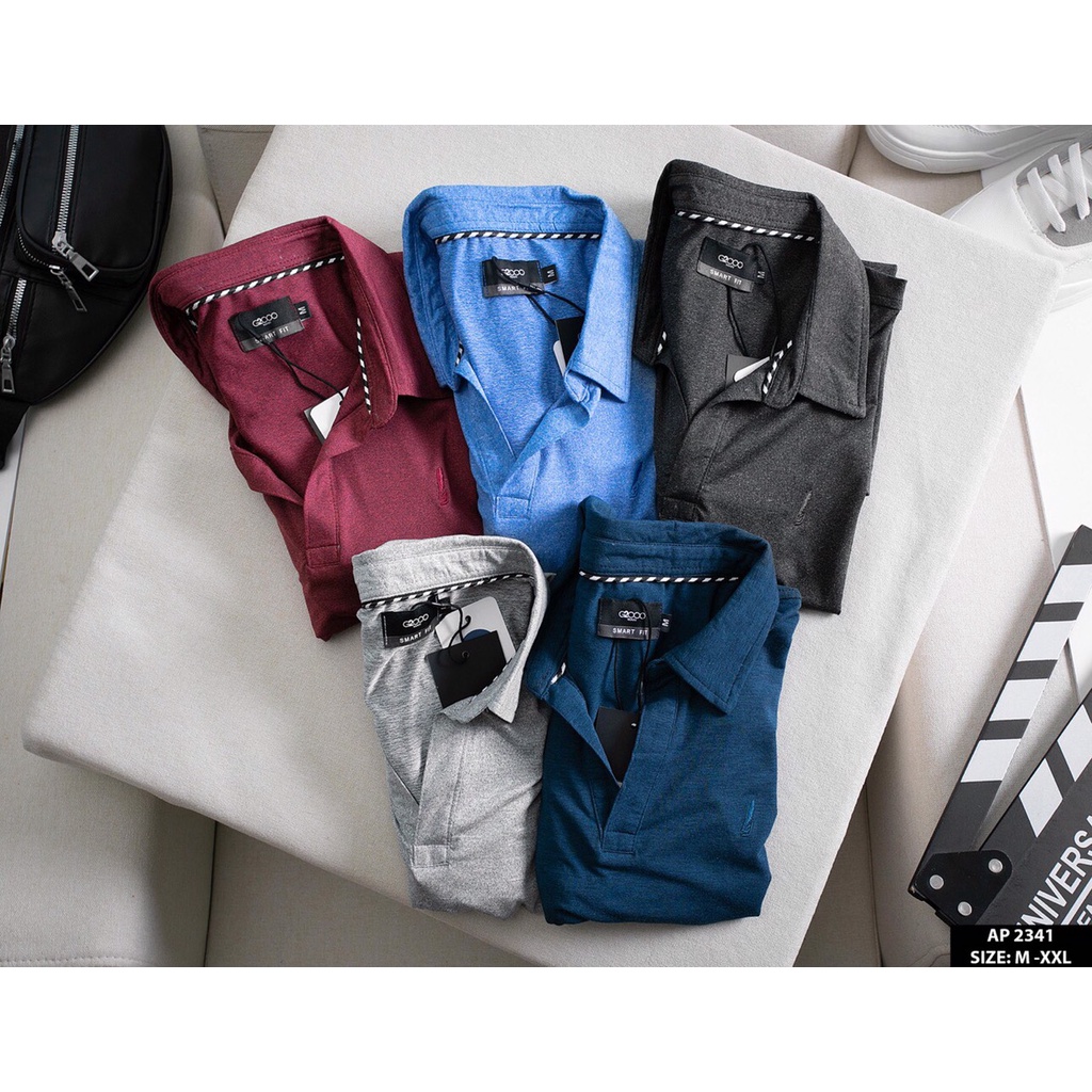 Áo thun polo nam có cổ MÃ SP KV2341 Chất Liệu Cotton Hạt Mát Xa Có 5 Màu Thời Trang Giá Sỉ