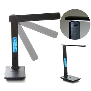Đèn LED để bàn cảm ứng có đồng hồ