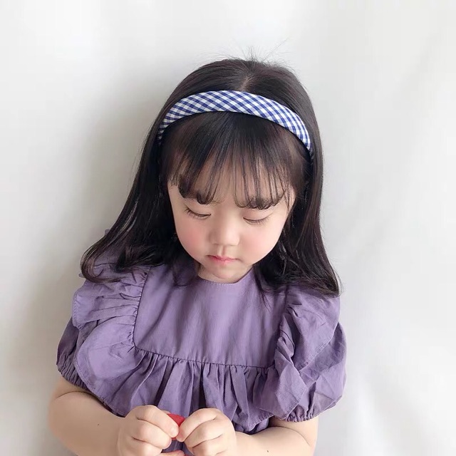 Cài tóc nữ nhiều màu xinh Băng đô tóc caro