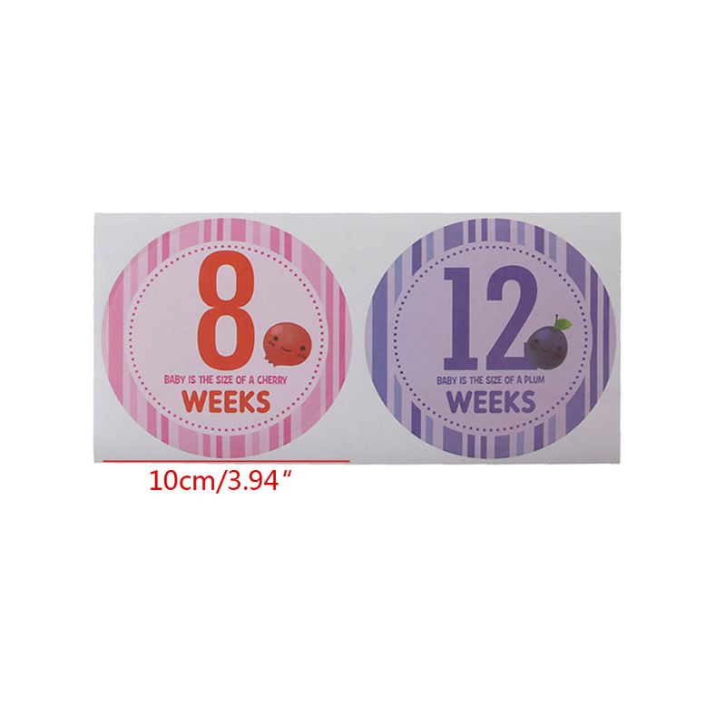 INN 16 Pcs/Set Pregnancy Milestone Stickers Women Photography Weekly Belly Clothing