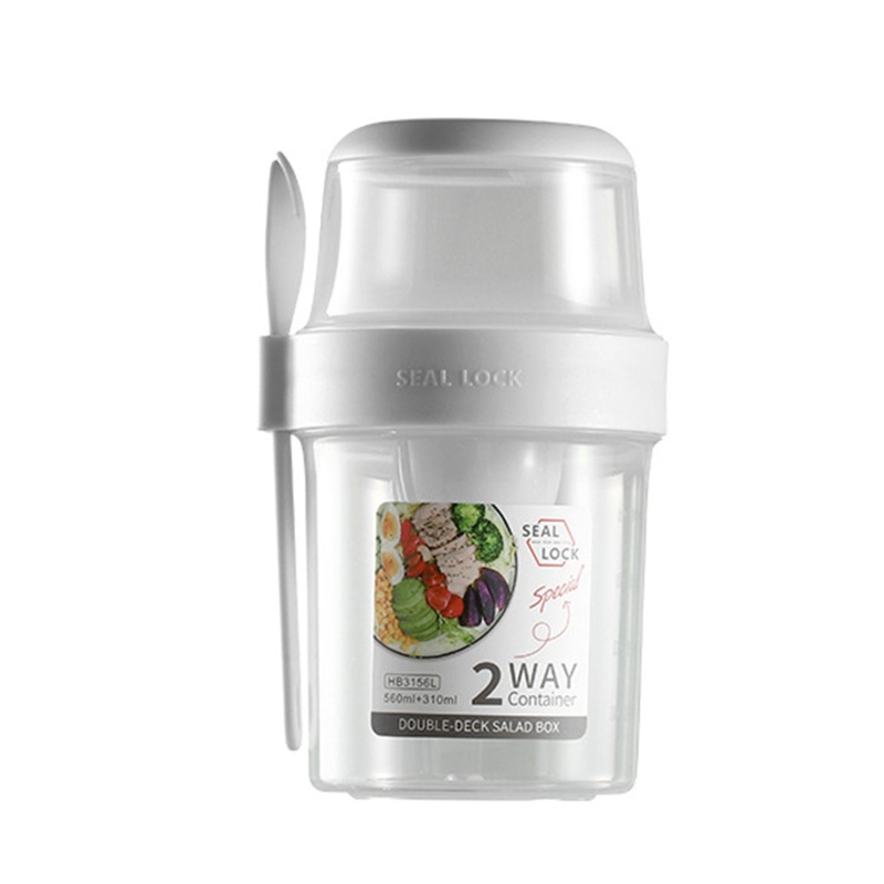 Hộp Đựng Cơm Trưa Hai Tầng Bằng Nhựa Đa Năng Tiện Lợi Khi Đi Dã Ngoại