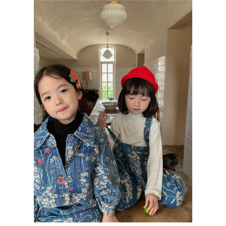 SET ÁO+ CHÂN VÁY JEAN HOA CHO BG