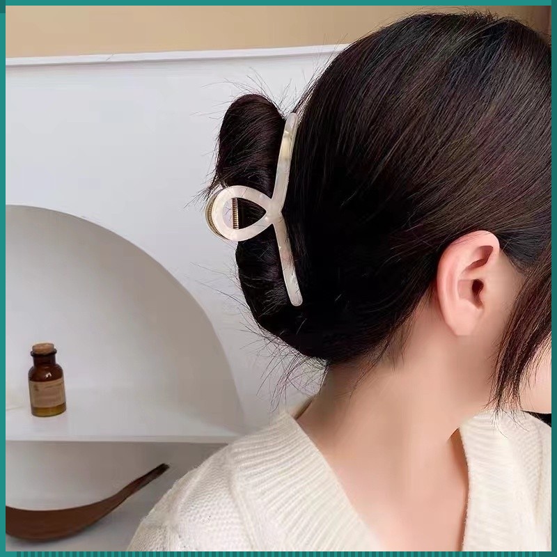 Kẹp Tóc Họa Tiết Da Báo / Cá Mập Phong Cách Retro Nhật Hàn Đơn Giản Cho Nữ