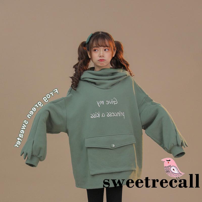 Áo Hoodie Dài Tay In Hình Chú Ếch Đáng Yêu Cho Nữ | BigBuy360 - bigbuy360.vn