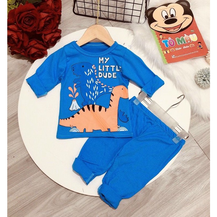 Bộ dài tay cotton bé trai 9-19kg