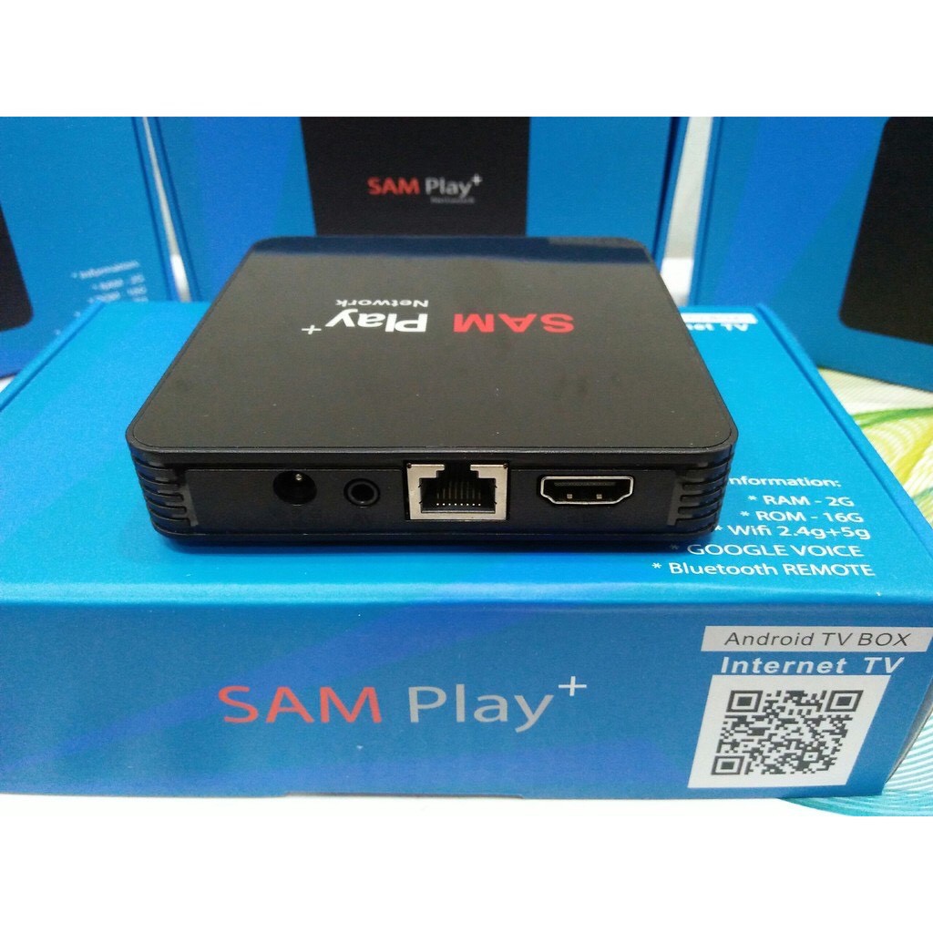 [ Chính Hãng ] Tivi box android SAMPLAY+ RAM 2GB chạy mượt, android tivi box giá rẻ có tìm kiếm giọng nói