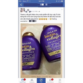 Dầu gội + Xã Biotin & Collagen OGX