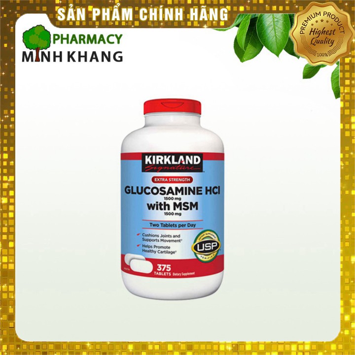 [CHẤT LƯỢNG] [HÀNG CHÍNH HÃNG] Viên uống bổ xương khớp Glucosamin Kirkland 1500mg 375 viên [HÀNG TỐT]