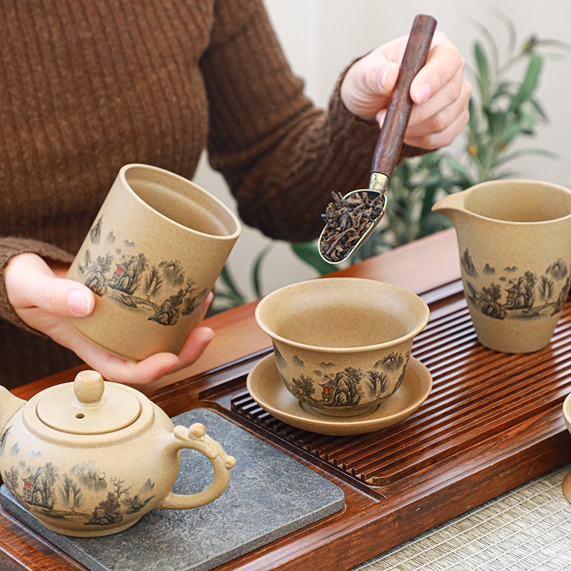 Bộ ấm chén sứ pha trà đạo cao cấp (Đầy đủ chi tiết)