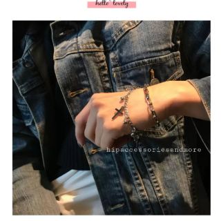 Vòng tay xích chữ thập siêu chất