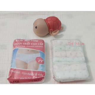Set 6 quần lót giấy cotton dùng 1 lần cho mẹ sau sinh, dùng đi du lịch, tiện lợi, vệ sinh.