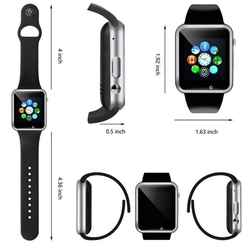 Đồng hồ đeo tay thể thao Bluetooth Đồng hồ thông minh Đồng hồ đo bước đi SIM Máy ảnh Smartwatch Đồng hồ thể dục Theo dõi sức khỏe Đồng hồ đeo tay chống nước A1