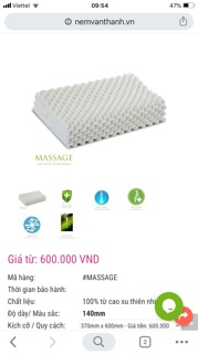 Gối Masage Cao Su Vạn Thành G