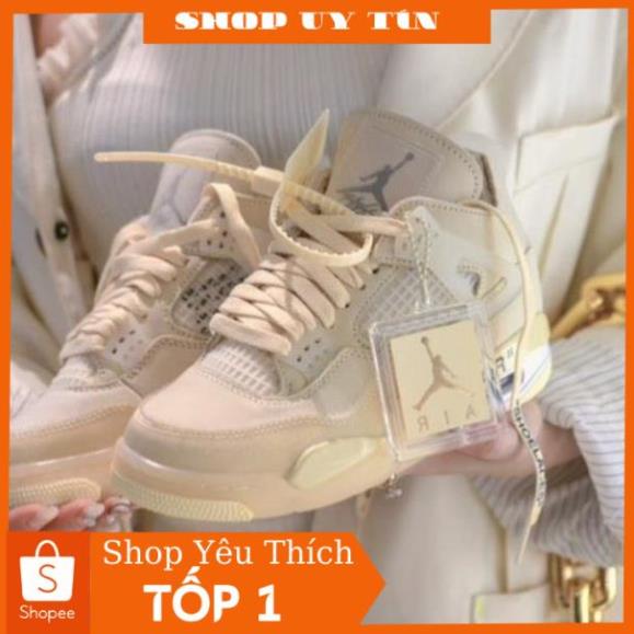 4Giày air jordan 4 retro off white kem , Giày sneaker JD4 màu kem siêu hot mới nhất | BigBuy360 - bigbuy360.vn