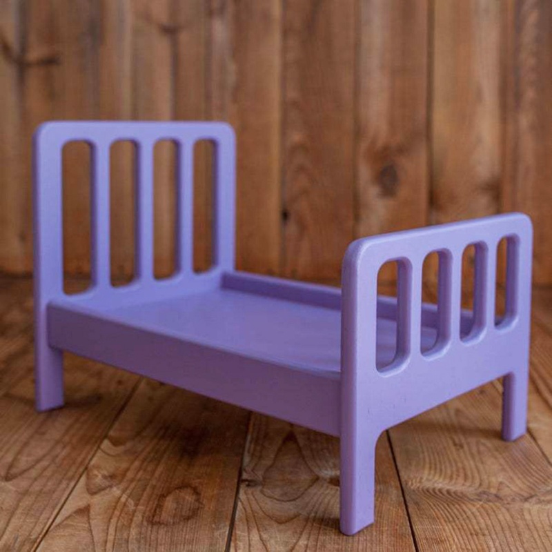 Giường Ngủ Màu Tím Dùng Làm Phụ Kiện Chụp Ảnh Cho Bé Sơ Sinh