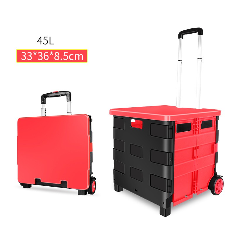 Thùng đựng đồ gấp gọn vali kéo đa năng - Dùng trên ô tô, đi siêu thị, di chuyển đồ nặng - T009 Duy Khôi Shop