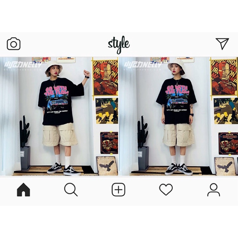 Áo phông nelly heybig sale (có sẵn) go with the flow 19