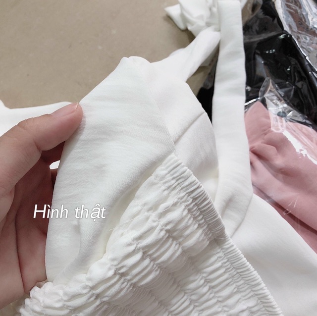 ĐẦM 2 dây cột nơ vải đũi xinh như công chúa - C0U | BigBuy360 - bigbuy360.vn