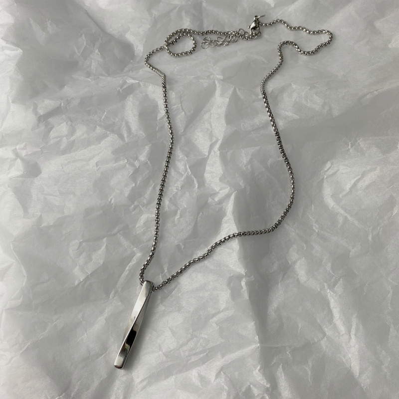 Dây Chuyền Dài Bằng Thép Không Gỉ Phong Cách Hàn Quốc Dành Cho Nam