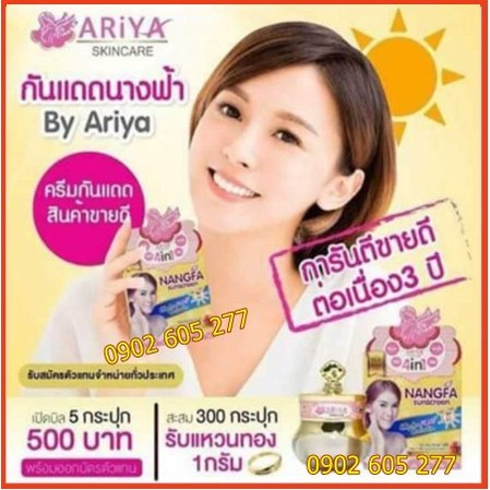 [Hiệu Qủa 100%]Kem Chống Nắng Dưỡng Trắng Da Che Khuyết Điểm Nangfa Sunscreen Ariya 4in1 SPF 50 Thái Lan