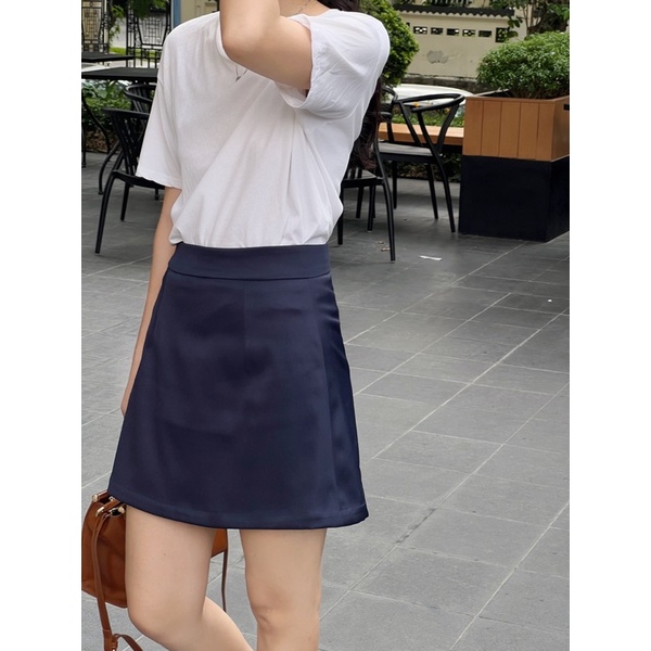 Nimi - Chân váy ngắn có lót quần Grace sand skirt