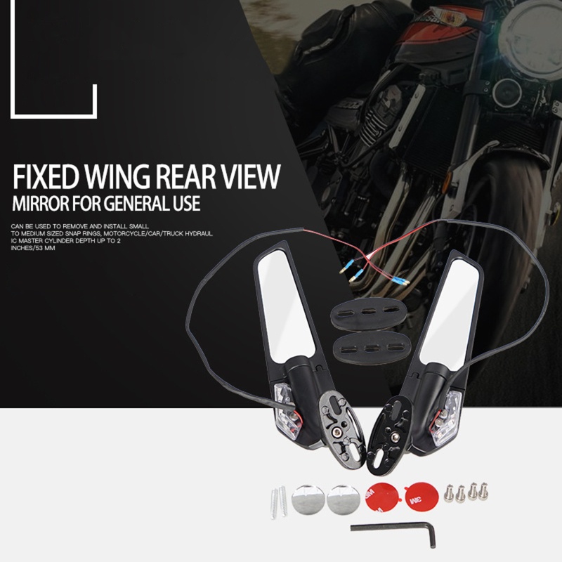 Cánh Gió Có Thể Điều Chỉnh Gắn Gương Chiếu Hậu Xe Mô Tô CBR500R CBR600RR CBR250R CBR3