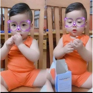 Bộ ba lỗ cotton trơn co giãn