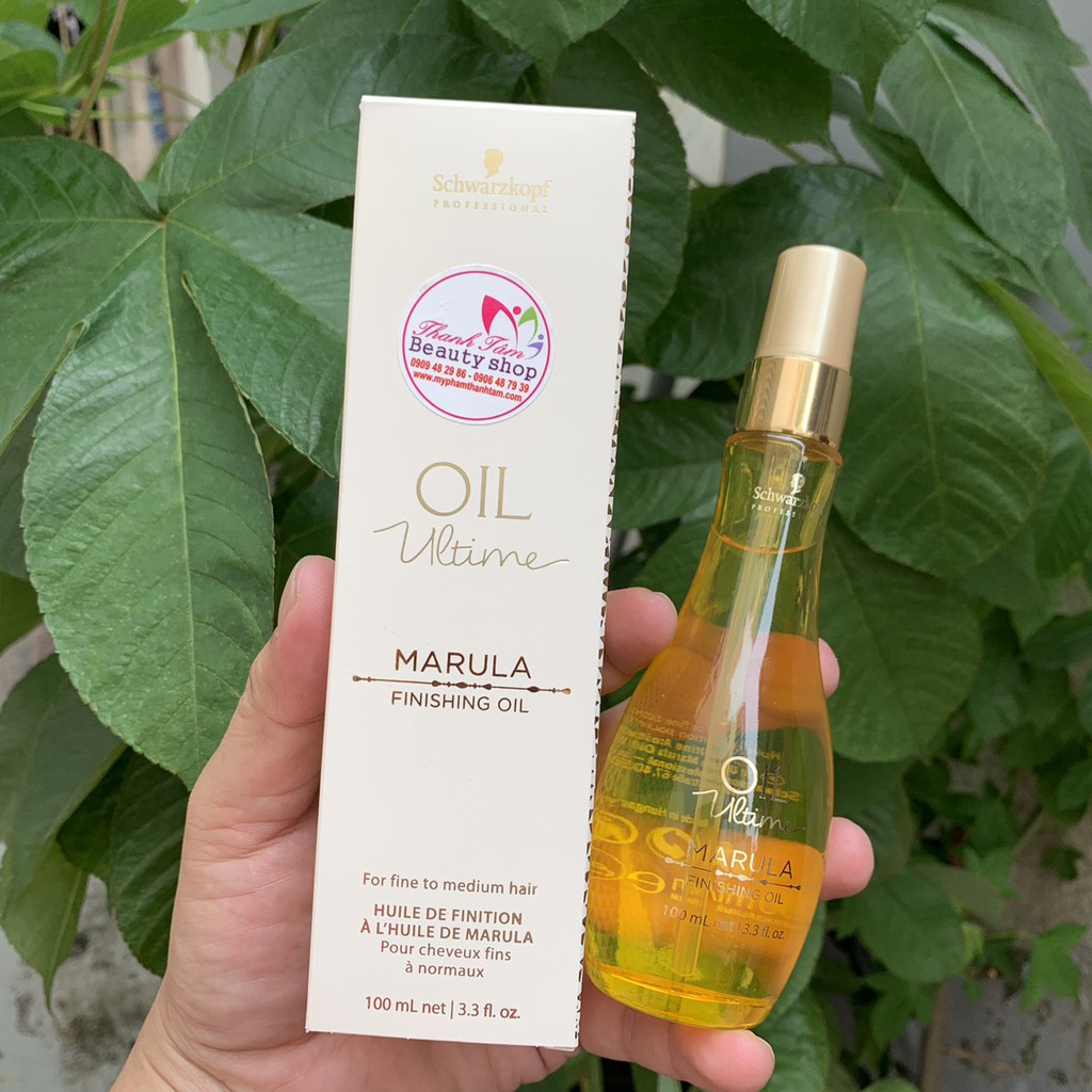 Tinh dầu dưỡng dành cho tóc mảnh sợi Schwarzkopf Oil Ultime Marula Finishing Oil 100ml